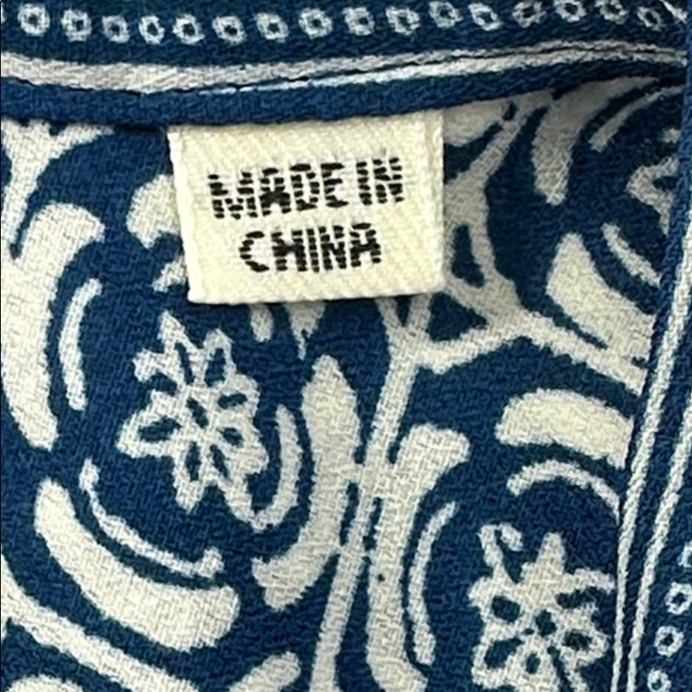 Max Studio Blue Geometric Long Sleeve Dress - Picture 10 of 11